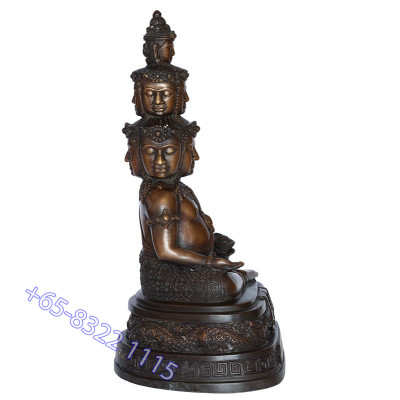 Made 599 S/n:216, LP ThongDam 9 Face Millionaire Buddha 2565 Wat Tham TaPian Thong, 5 inches Lap