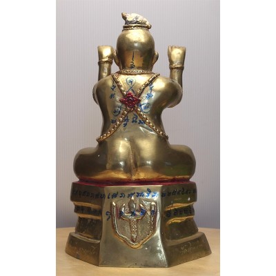 LP Yam 2558 KuManThong Statue Wat Sam Ngam, Handwritten Talisman