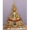 S/n: Phra Buddha ChinNaRat 5 Inches Lap Statue, Wat Yai 2564 Gold Leaf Pasted