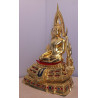 S/n: Phra Buddha ChinNaRat 5 Inches Lap Statue, Wat Yai 2564 Gold Leaf Pasted