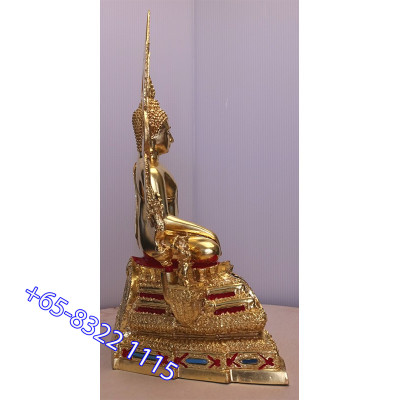 S/n: Phra Buddha ChinNaRat 5 Inches Lap Statue, Wat Yai 2564 Gold Leaf Pasted