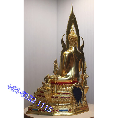 编号:1222 金納叻佛祖 9寸金身,佛历2562,金箔粘贴 Wat Yai,高56cm