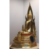 S/n:1222 Phra Buddha ChinNaRat 9 Inches Lap Statue Wat Yai 2563 Gold Leaf Pasted