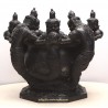 S/n:28, 8 Phra Rahu Incense Burner Wat KhoHong 2562, Black Colour ID 11.5 cm
