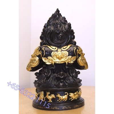 S/n:246 LP Kloy 2555 Phra Rahu Statue Gold Pasted, Takrut Wat PuKowThong