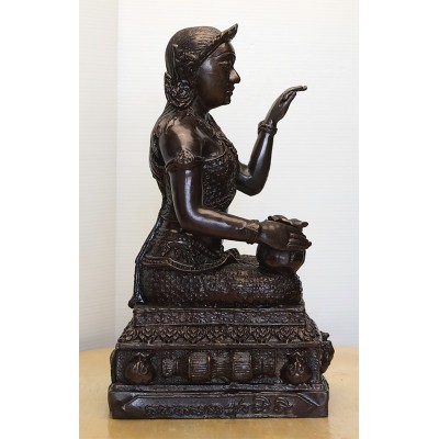 Mae NangKwak 3 Inches Lap Statue, Wat BangPhra 2559, Height 23cm