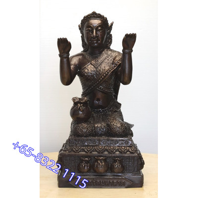 Wat BangPhra 2559 Mae NangKwak 3 Inches Lap Statue, Height 23cm