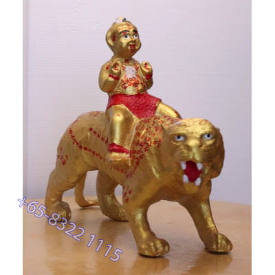 Made 700 S/n:390 LP Yam 2552 KuManThong Seat Tiger Statue Wat Sam Ngam