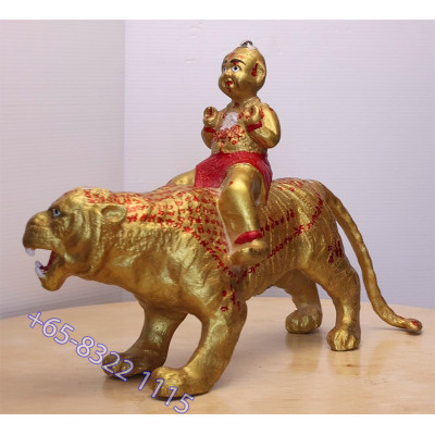 做700尊,编号:390 古曼童座虎金身龙莆炎加持,佛历2552,靈童佛寺,手写护身符