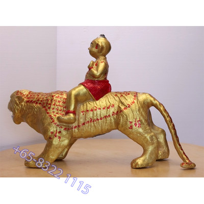 Made 700 S/n:390 LP Yam 2552 KuManThong Seat Tiger Statue Wat Sam Ngam