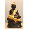 S/n:728 LP Nien 2555 Tiger Head Phra Lersi Gold Pasted Statue