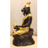 S/n:728 LP Nien 2555 Tiger Head Phra Lersi Gold Pasted Statue