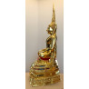 S/n:54 Phra Buddha ChinNaRat 7 Inches Lap Statue 2564 Gold Leaf Pasted