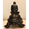 Late LP Liew, Wealthy Tortoise 5 Inches Base Statue 2556 Wat RaiTangThong