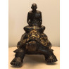 Late LP Liew, Wealthy Tortoise 5 Inches Base Statue 2556 Wat RaiTangThong