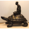 Late LP Liew, Wealthy Tortoise 7 Inches Base Statue 2556 Wat RaiTangThong