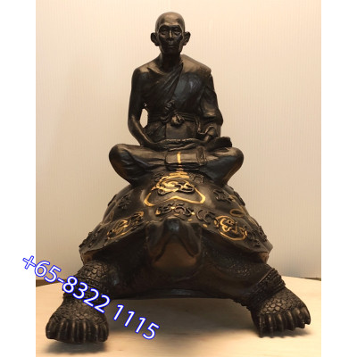 龙婆刘,招財龟7寸底金身,龙婆SaiChon加持,佛历2556,高28cm