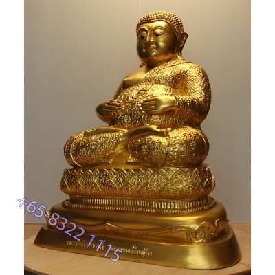 贴金善卡财9寸腿金身,佛历2550,Wat Bang Phli Yai Nai 身高 39cm