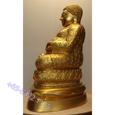 贴金善卡财9寸腿金身,佛历2550,Wat Bang Phli Yai Nai 身高 39cm