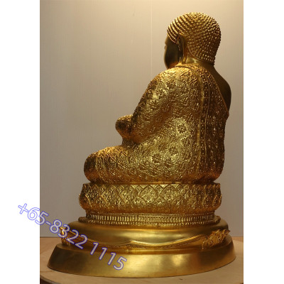 贴金善卡财9寸腿金身,佛历2550,Wat Bang Phli Yai Nai 身高 39cm