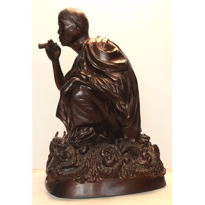 双龙和龙婆坤14英寸高金身,佛历2538,Wat BanRai