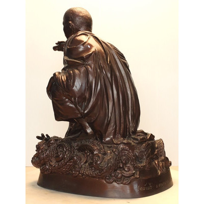 双龙和龙婆坤14英寸高金身,佛历2538,Wat BanRai