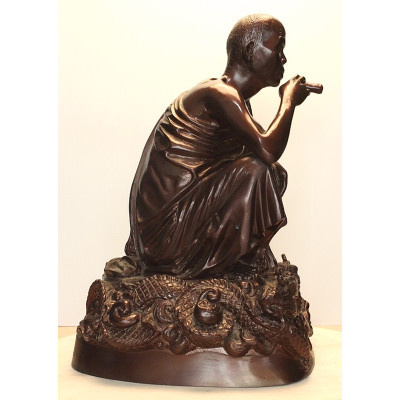 双龙和龙婆坤14英寸高金身,佛历2538,Wat BanRai