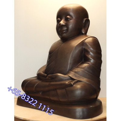 做499尊,编号:46 財佛 LP Ngern 金身高 41cm,佛历2553大法会 Wat BangKlan