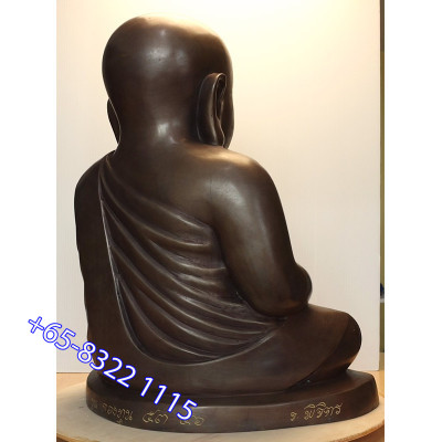 做499尊,编号:46 財佛 LP Ngern 金身高 41cm,佛历2553大法会 Wat BangKlan