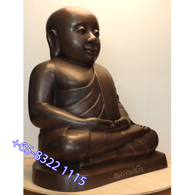 做499尊,编号:46 財佛 LP Ngern 金身高 41cm,佛历2553大法会 Wat BangKlan