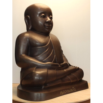 做499尊,编号:46 財佛 LP Ngern 金身高 41cm,佛历2553大法会 Wat BangKlan