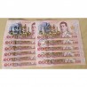 1pc Wealthy Thai note 100 baht, Talisman, Stamp and Chanted in Wat BangPhra