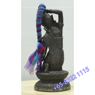 LP Chom 2551 MaeTorRaNee Statue 24.5cm Wat PaBanDonDu S/n:801