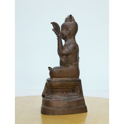 LP Yam 2536 KuManThong Statue Wat Sam Ngam, Bones, Handwritten Talisman