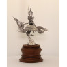 20 Monks Mass Chanted S/n:57, Silver Plated Phra Prom Riding Heaven Swan 2558, 18cm Statue