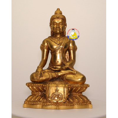 药师佛金身，龙婆培加持佛历2535大法会 Wat PiKulThong，铜拉康