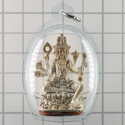 S/n:729 LP Jaran 四面佛,佛历2558,Wat AmPhaWan, Samlit Copper Base