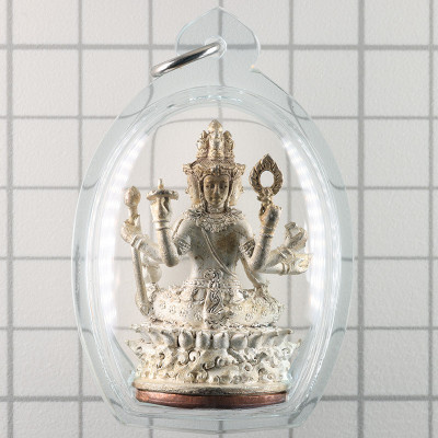 S/n:729 LP Jaran 四面佛,佛历2558,Wat AmPhaWan, Samlit Copper Base