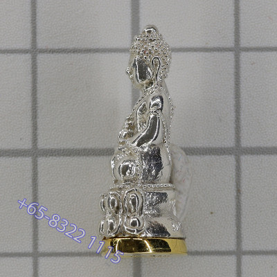 S/n:39 Silver Gold Base Phra Kring 100pi Somdej SanKaRat 2556 Wat Bowon