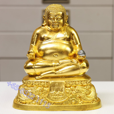 Gold Pasted Phra Sangkachai LP Thong 70 year old Batch Wat...