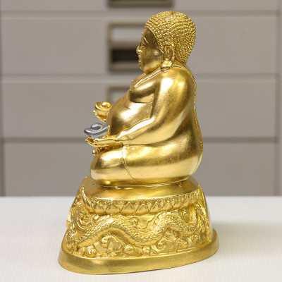 Gold Pasted Phra Sangkachai LP Thong 70 year old Batch Wat BanRai 2562