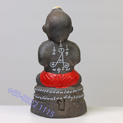 LP Yam 2557 KuManThong 6 Inches Statue Wat Sam Ngam, Handwritten Talisman