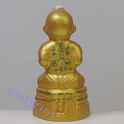 古曼童金身龙莆炎加持,佛历2557,高6英寸手写护身符,Wat SamNgam