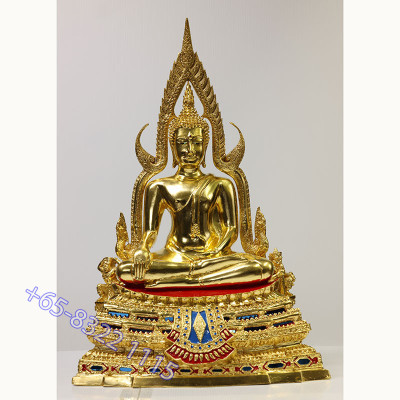 编号:196 金納叻佛祖 9寸金身,佛历2568,金箔粘贴 Wat Yai,高56cm