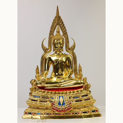 金納叻佛祖 9寸金身,佛历2568,金箔粘贴 Wat Yai,高56cm