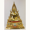 Phra Buddha ChinNaRat 9 Inches Lap Statue Wat Yai 2568 Gold Leaf Pasted