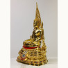 Phra Buddha ChinNaRat 9 Inches Lap Statue Wat Yai 2568 Gold Leaf Pasted