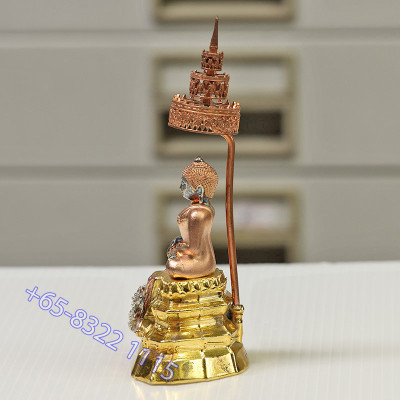 Made 199 Phra SiHing Gold Plated 2562 Wat Phra Mahathat 12cm Statue