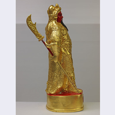 Ajahn TeeLek 2568 Guan Gong Gold Leaf Pasted Statue 39cm