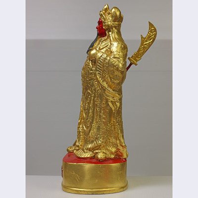 Ajahn TeeLek 2568 Guan Gong Gold Leaf Pasted Statue 39cm